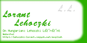 lorant lehoczki business card